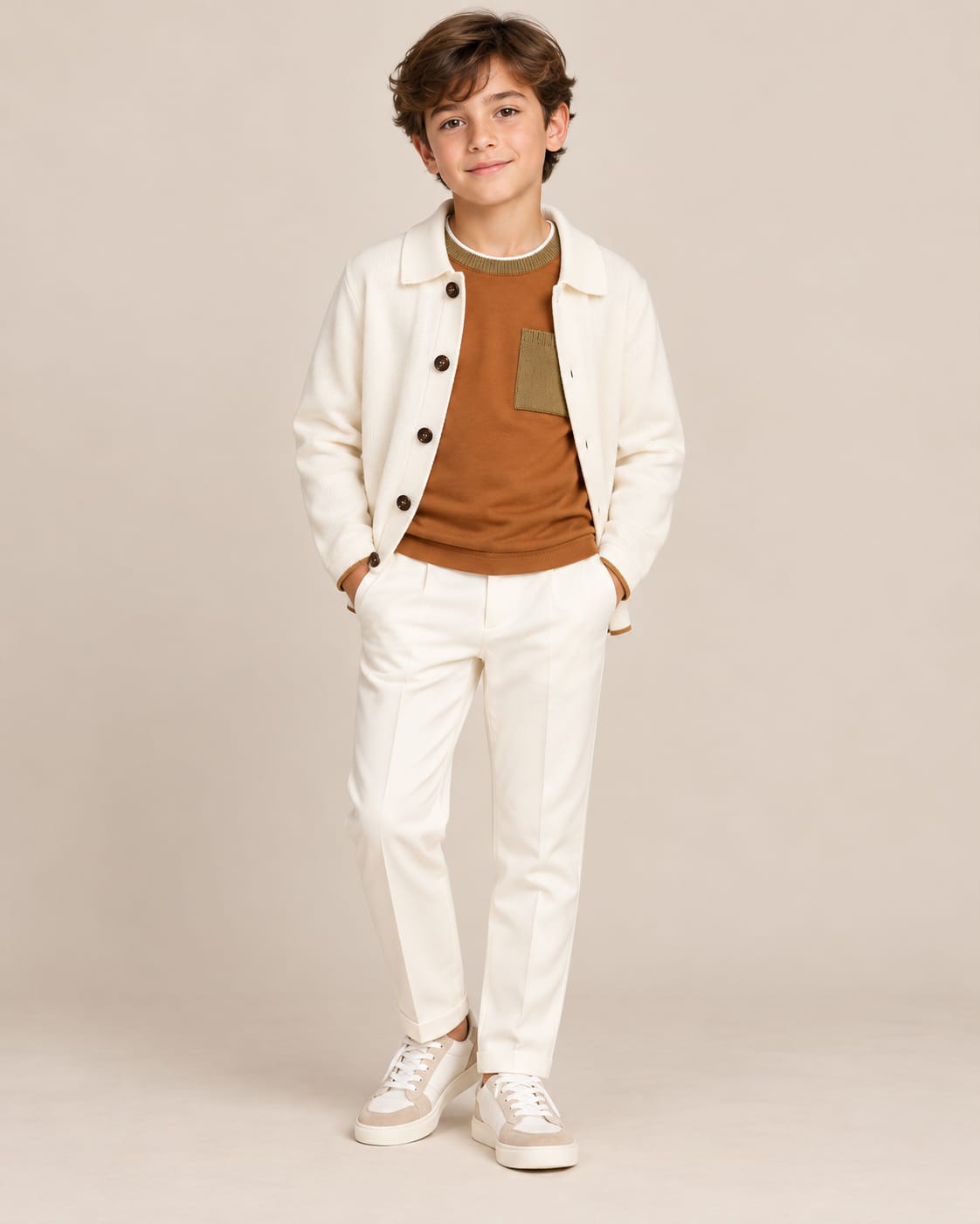 Cardigan panna