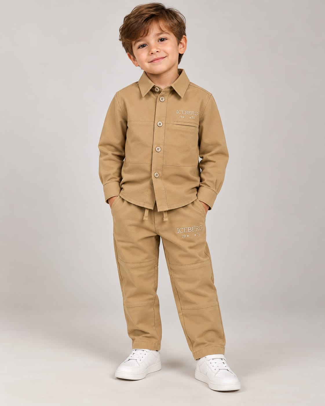Pantalone bimbo con logo