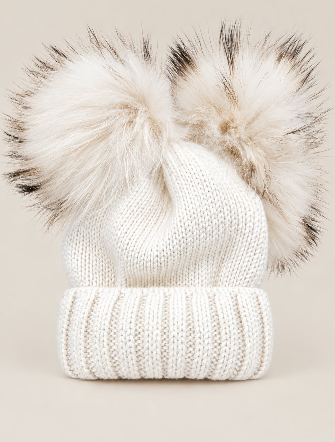 Cappello lana doppio pon pon